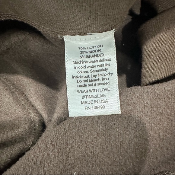 Electric & Rose Yvonne sweatshirt hoodie & sweatpants set brown  XS - Picture 11 of 11